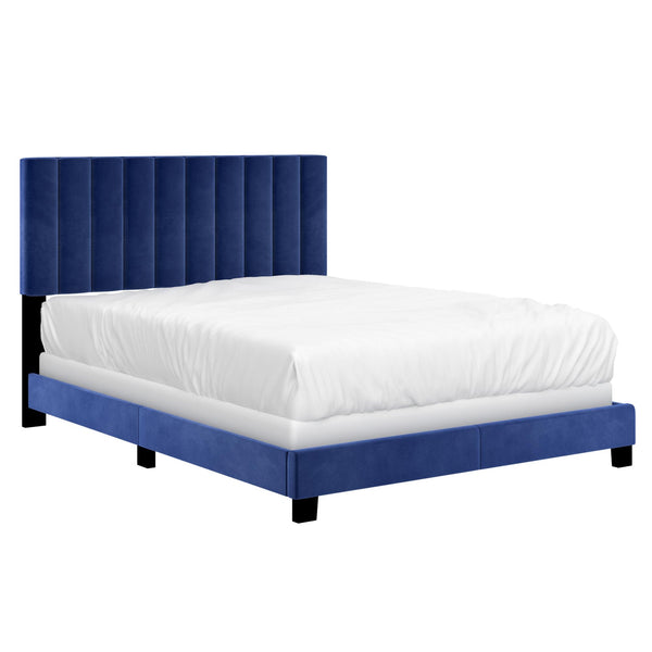 Worldwide Home Furnishings Jedd Queen Upholstered Panel Bed 101-297Q-NAV IMAGE 1