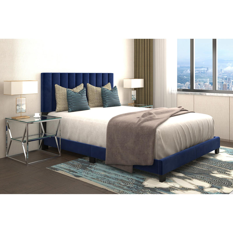 Worldwide Home Furnishings Jedd Queen Upholstered Panel Bed 101-297Q-NAV IMAGE 2