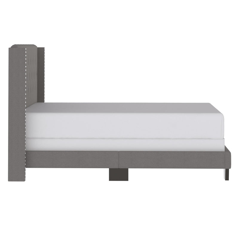 Worldwide Home Furnishings Gunner Full Upholstered Panel Bed 101-299D-LGY IMAGE 5