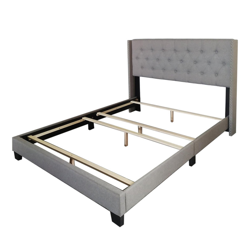 Worldwide Home Furnishings Gunner Full Upholstered Panel Bed 101-299D-LGY IMAGE 6
