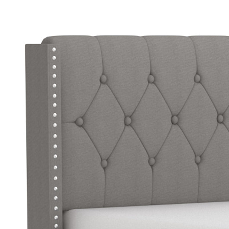 Worldwide Home Furnishings Gunner King Upholstered Panel Bed 101-299K-LGY IMAGE 4