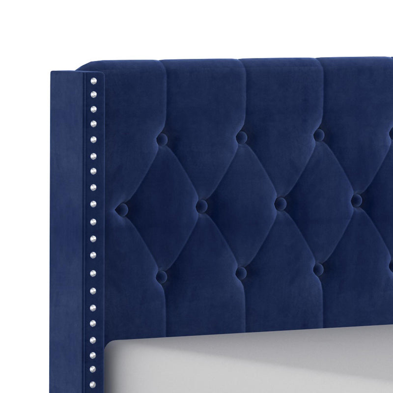 Worldwide Home Furnishings Gunner Queen Upholstered Panel Bed 101-299Q-NAV IMAGE 4
