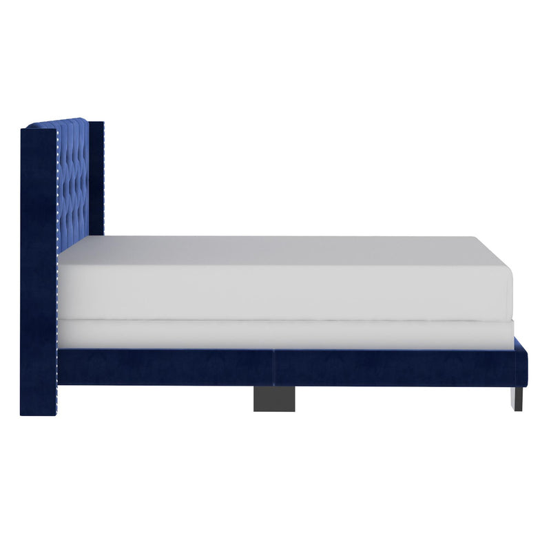 Worldwide Home Furnishings Gunner Queen Upholstered Panel Bed 101-299Q-NAV IMAGE 5