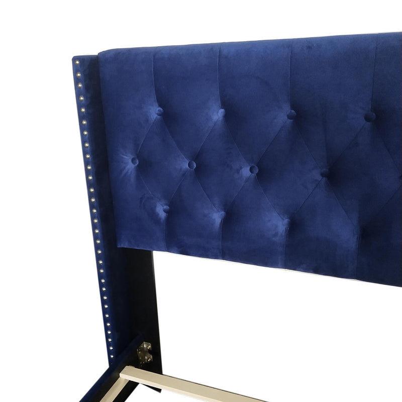 Worldwide Home Furnishings Gunner Queen Upholstered Panel Bed 101-299Q-NAV IMAGE 7