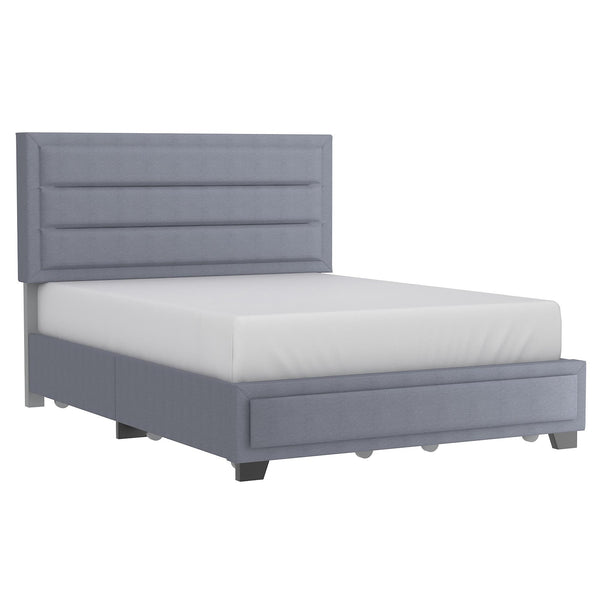 !nspire Russell Queen Upholstered Platform Bed with Storage 101-598Q-GY IMAGE 1