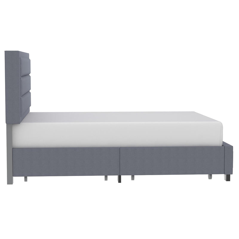 !nspire Russell Queen Upholstered Platform Bed with Storage 101-598Q-GY IMAGE 3