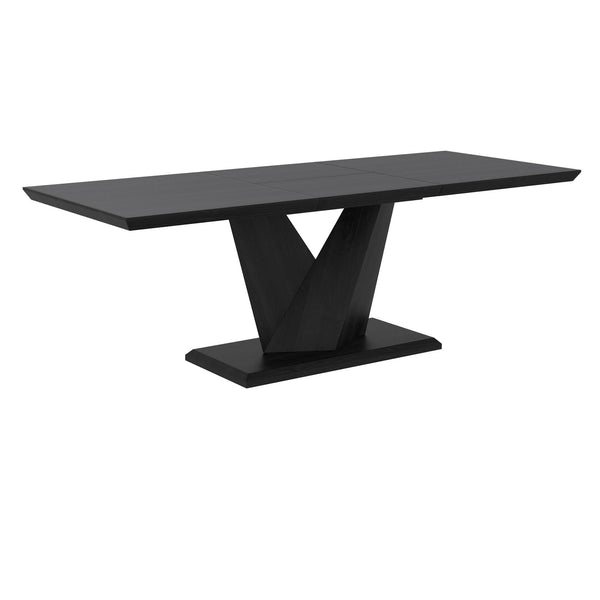!nspire Eclipse Dining Table with Pedestal Base 201-860BLK IMAGE 1