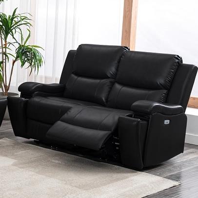 IFDC Power Reclining Bonded Leather Loveseat IF 8032 - L IMAGE 1