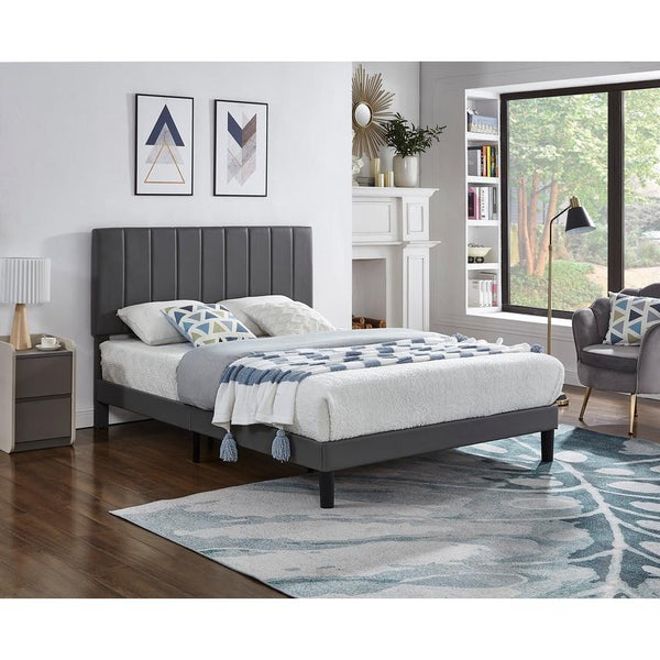 IFDC Queen Upholstered Platform Bed IF 5361 - 60 IMAGE 1