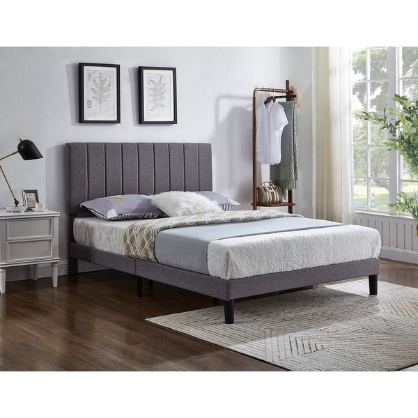 IFDC Queen Upholstered Platform Bed IF 5363 - 60 IMAGE 1