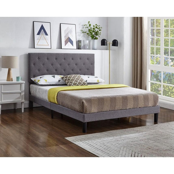 IFDC Queen Upholstered Platform Bed IF 5383 - 60 IMAGE 1