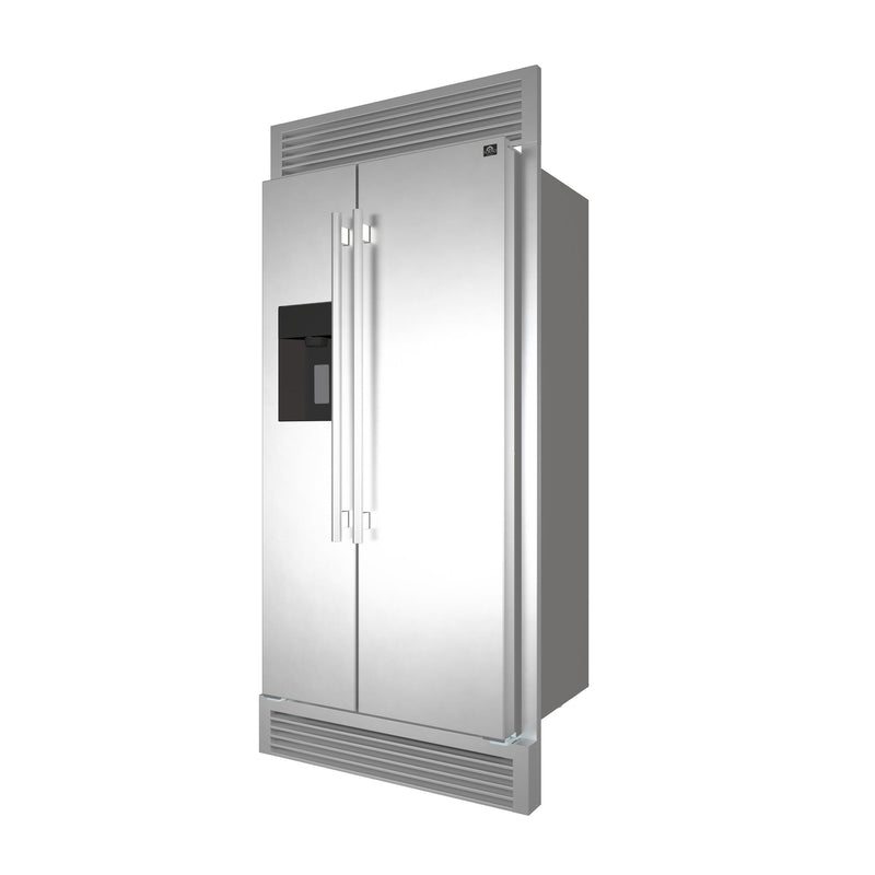  Forno 36-inch, 20 cu. ft. Freestanding Side-by-Side Refrigerator FFRBI1844-36SB IMAGE 12