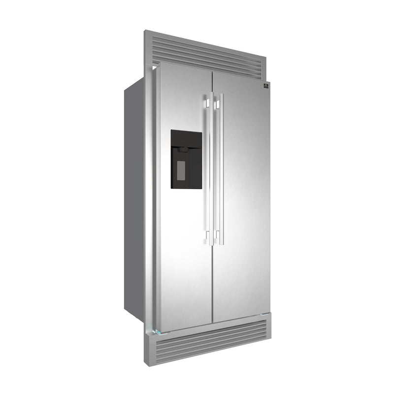  Forno 36-inch, 20 cu. ft. Freestanding Side-by-Side Refrigerator FFRBI1844-36SB IMAGE 9