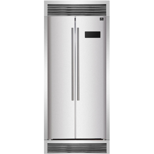  Forno 37-inch, 15.62 cu. ft. Built-in Side-by-Side Refrigerator FFRBI1805-37SG IMAGE 1