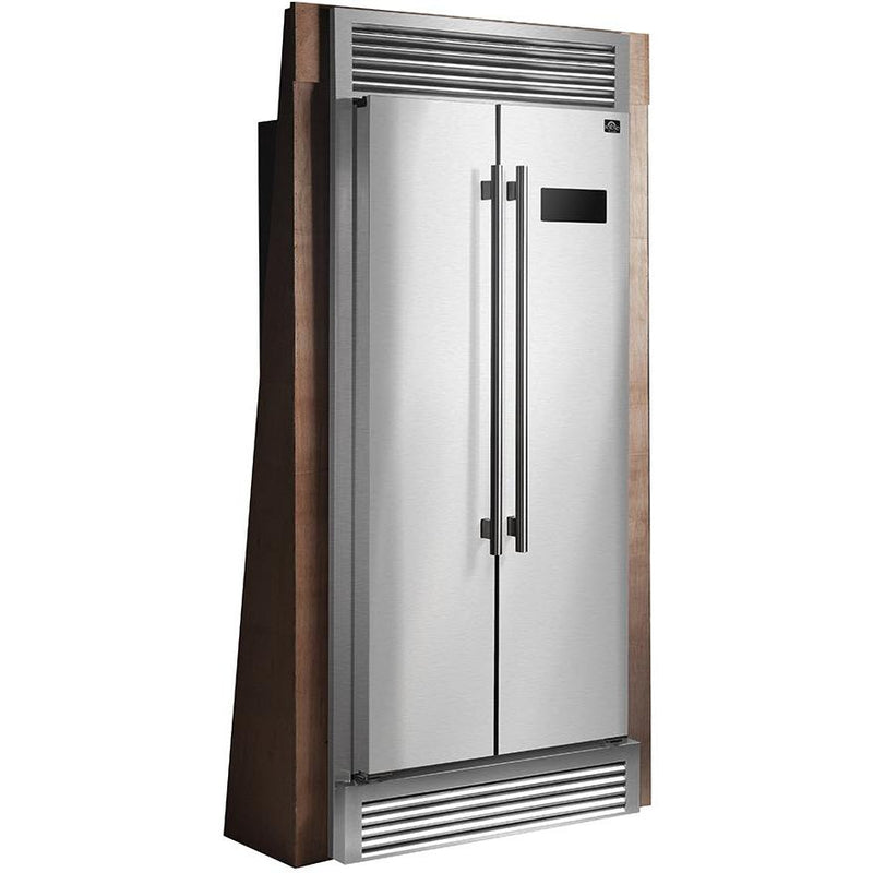  Forno 37-inch, 15.62 cu. ft. Built-in Side-by-Side Refrigerator FFRBI1805-37SG IMAGE 4