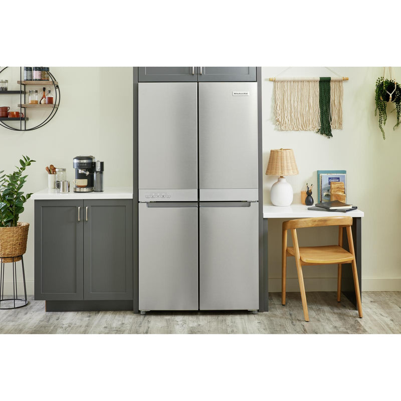 KitchenAid 36-inch, 19.4 cu. ft. Counter-Depth 4-Door Refrigerator with PrintShield™ Finish KRQC506MPS IMAGE 19