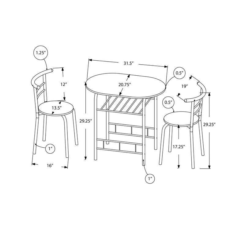 Monarch 3 pc Dinette I 1206 IMAGE 7