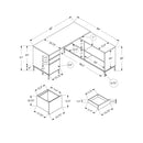 Monarch Office Desks Corner Desks I 7490 IMAGE 5