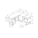 Monarch Office Desks Corner Desks I 7695 IMAGE 5