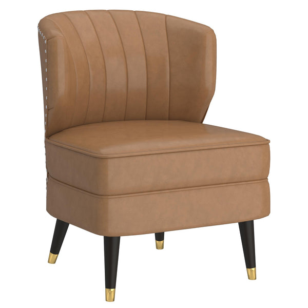 !nspire Kyrie Stationary Leather Look Accent Chair 403-587SD IMAGE 1