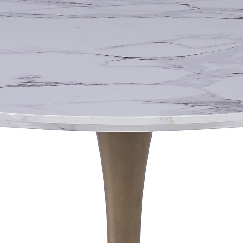 !nspire Round Zilo Dining Table with Faux Marble Top 201-671GD_S IMAGE 3