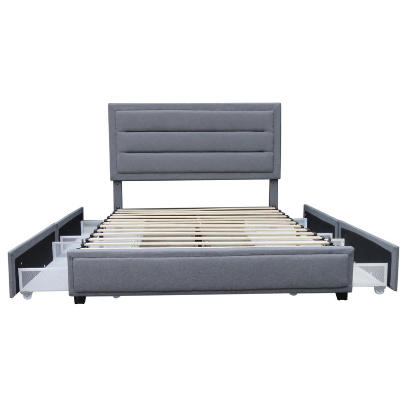 !nspire Russell Full Platform Bed with Storage 101-598D-GY IMAGE 5