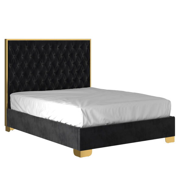 !nspire Lucille Queen Bed 101-596Q-BK_GL IMAGE 1