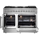  Forno 48-inch Freestanding Dual-Fuel Range with True European Convection Technology FFSGS6356-48 IMAGE 3