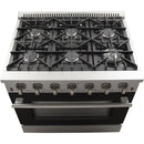  Forno Galiano Alta Qualita 36-inch Freestanding Gas Range with Convection Technology FFSGS6244-36BLK IMAGE 4