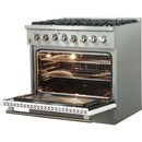  Forno Galiano Alta Qualita 36-inch Freestanding Dual Fuel Range with Convection Technology FFSGS6156-36WHT IMAGE 4