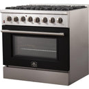  Forno Galiano Alta Qualita 36-inch Freestanding Dual Fuel Range with Convection Technology FFSGS6156-36BLK IMAGE 3