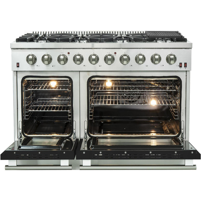  Forno Galiano Alta Qualita 48-inch Freestanding Gas Range with Convection Technology FFSGS6244-48BLK IMAGE 2