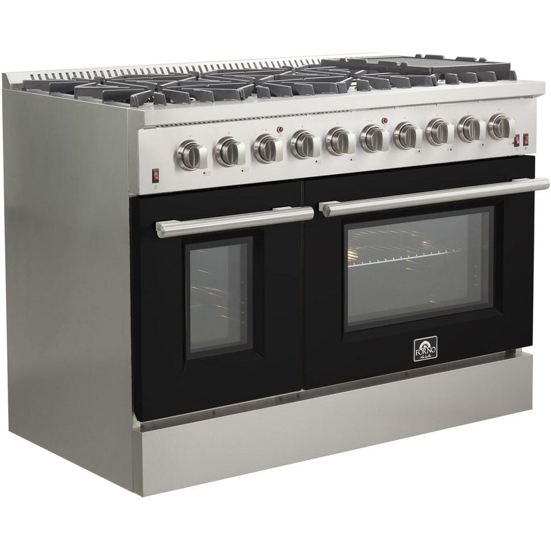  Forno Galiano Alta Qualita 48-inch Freestanding Gas Range with Convection Technology FFSGS6244-48BLK IMAGE 3