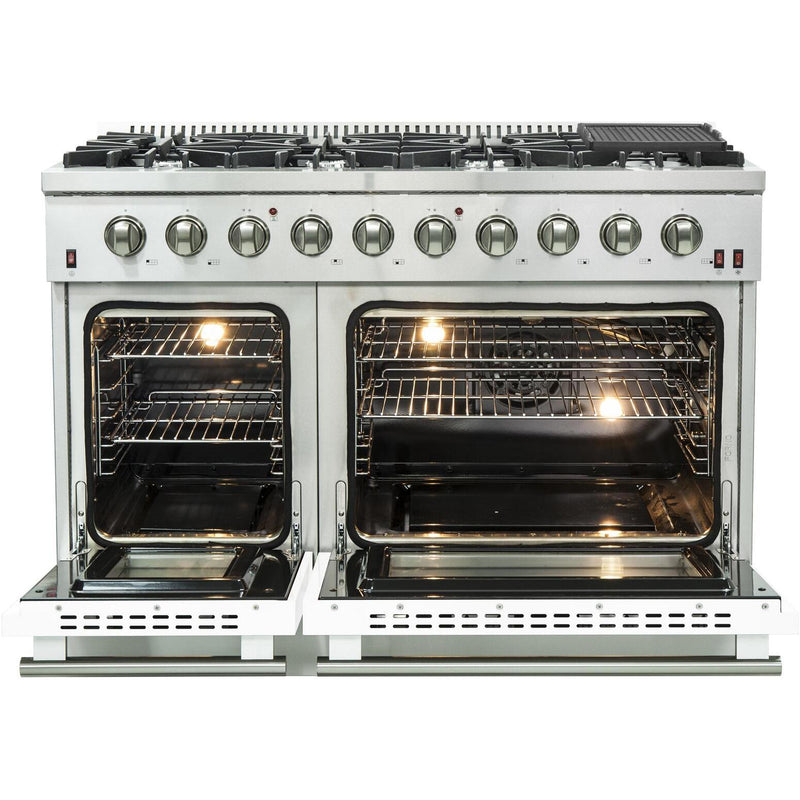  Forno Galiano Alta Qualita 48-inch Freestanding Gas Range with Convection Technology FFSGS6244-48WHT IMAGE 2