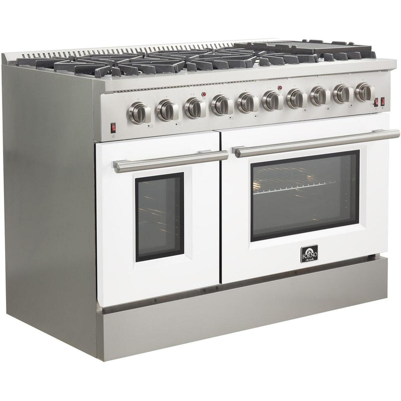  Forno Galiano Alta Qualita 48-inch Freestanding Gas Range with Convection Technology FFSGS6244-48WHT IMAGE 3