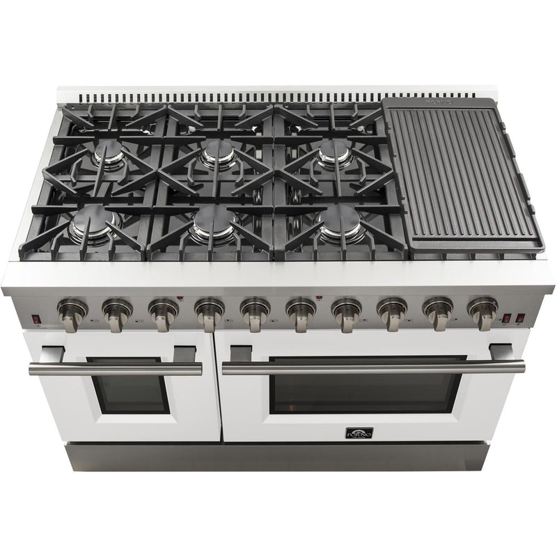  Forno Galiano Alta Qualita 48-inch Freestanding Gas Range with Convection Technology FFSGS6244-48WHT IMAGE 4