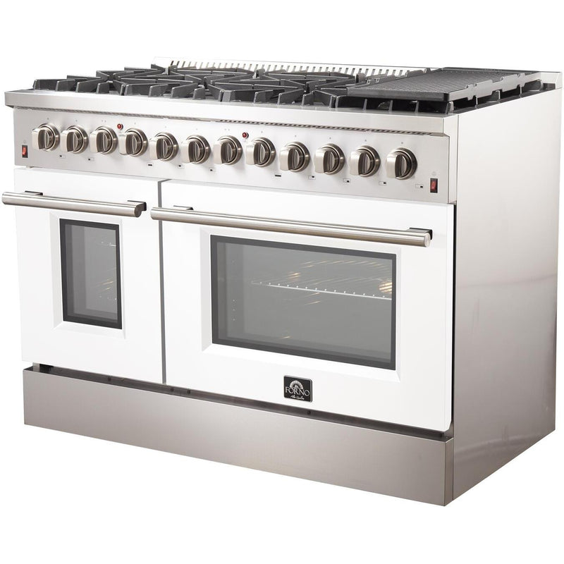  Forno Galiano Alta Qualita 48-inch Freestanding Dual Fuel Range with Convection Technology FFSGS6156-48WHT IMAGE 3