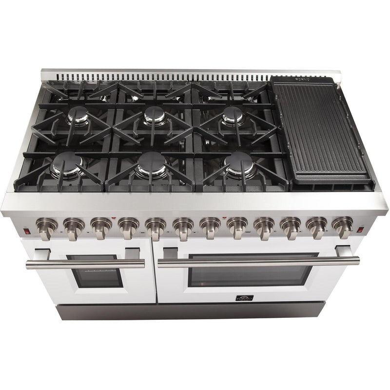  Forno Galiano Alta Qualita 48-inch Freestanding Dual Fuel Range with Convection Technology FFSGS6156-48WHT IMAGE 4