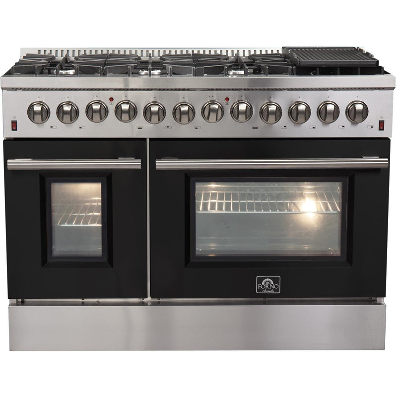 Forno Galiano Alta Qualita 48-inch Freestanding Dual Fuel Range with Convection Technology FFSGS6156-48BLK IMAGE 1
