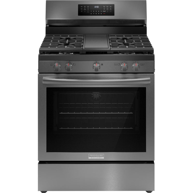 Frigidaire Gallery 30-inch Freestanding Gas Range with Air Fry Technology GCRG3060BD IMAGE 1
