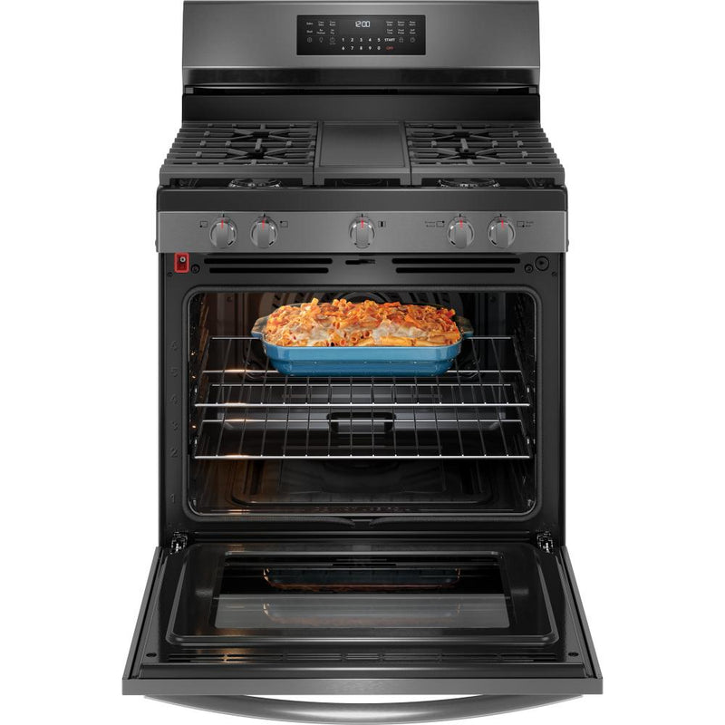 Frigidaire Gallery 30-inch Freestanding Gas Range with Air Fry Technology GCRG3060BD IMAGE 2