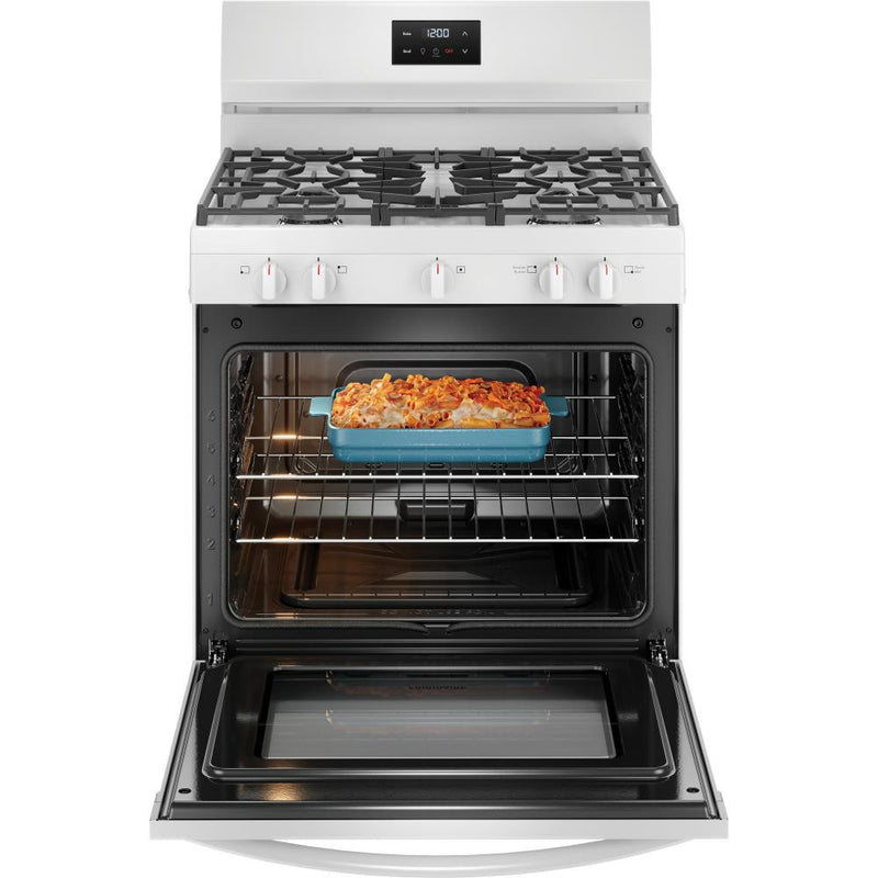 Frigidaire 30-inch Freestanding Gas Range with 5 Burners FCRG3052BW IMAGE 2
