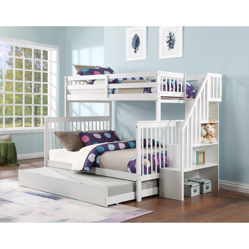 IFDC Kids Beds Bunk Bed B-1852/B-TR-W IMAGE 1