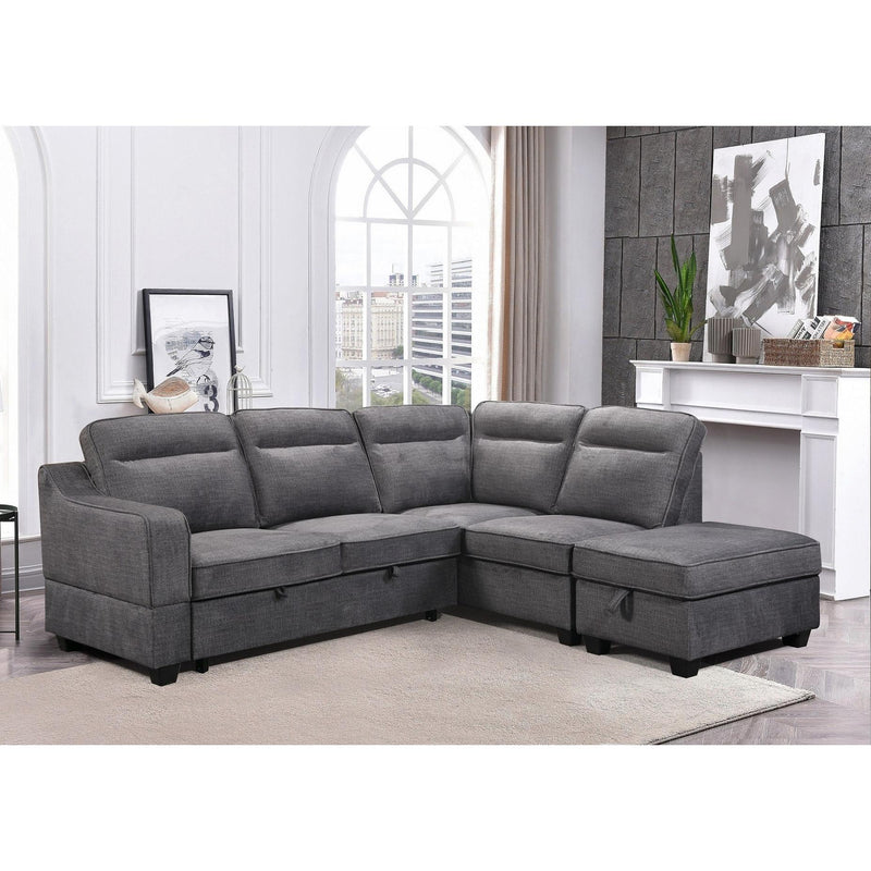 IFDC Fabric Sleeper Sectional IF-9010 RHF IMAGE 1