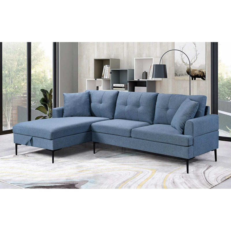 IFDC Fabric 2 pc Sectional IF-9065 LHF IMAGE 1