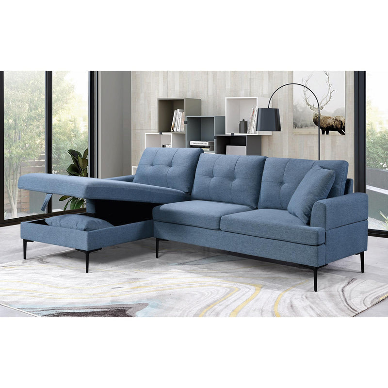 IFDC Fabric 2 pc Sectional IF-9065 LHF IMAGE 2