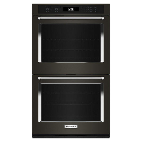 KitchenAid 30-inch, 10 cu. ft. Built-in Double Wall Oven with Air Fry KOED530PBS IMAGE 1