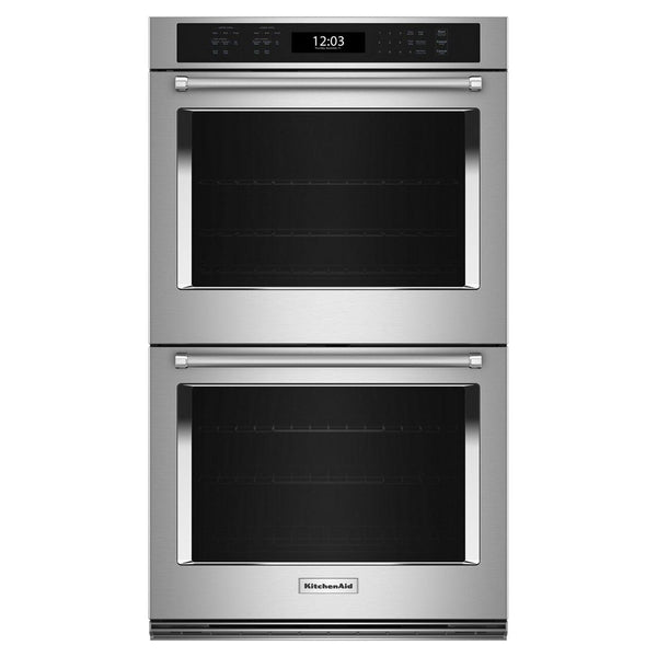 KitchenAid 27-inch, 8.6 cu. ft. Built-in Double Wall Oven with Air Fry KOED527PSS IMAGE 1