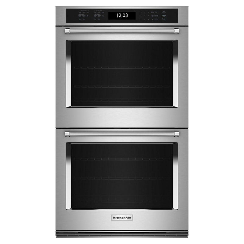 KitchenAid 27-inch, 8.6 cu. ft. Built-in Double Wall Oven with Air Fry KOED527PSS IMAGE 1