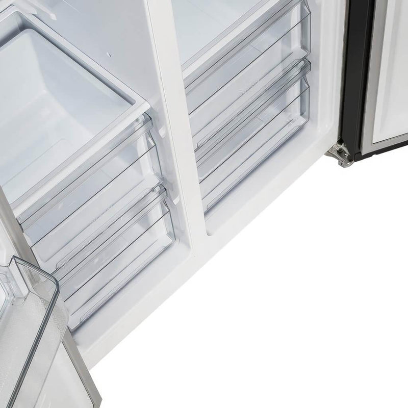  Forno 33-inch, 15.6 cu.ft. Freestanding Side-by-Side Refrigerator with LED Display on Door FFRBI1805-33BLK IMAGE 6